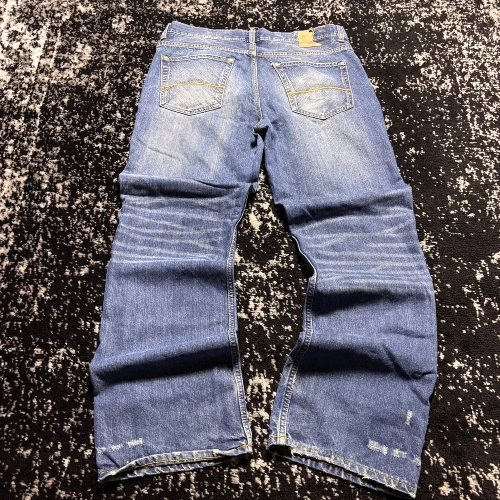 Aeropostale Mens Slim Bootcut Jeans Blue Denim Y2K Grunge 32x30